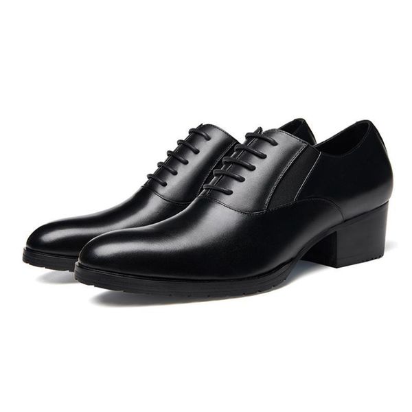 dress shoes mens genuine leather high heels fahsion round toe lace up oxford wedding height increase career work, Black
dress shoes mens genuine leather high heels fahsion round toe lace up oxford wedding height increase career work, Black