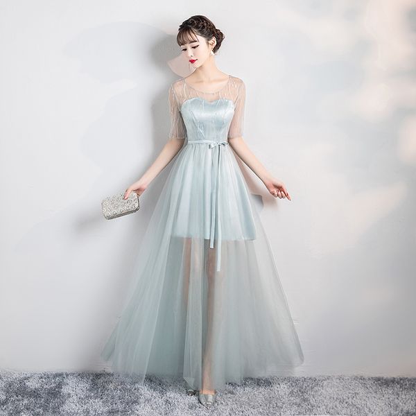 Dusty Blue plus size vestidos de festa ve Long Bridesmaid Dresses new summer wholesale sister wedding party prom bridal dress, Gray
Dusty Blue plus size vestidos de festa ve Long Bridesmaid Dresses new summer wholesale sister wedding party prom bridal dress, Gray