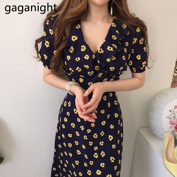 gaganight retro print women vestidos v neck ruffles slim fit bandage long dress korean chic short sleeve dresses lady summer y200805, Black;pink
gaganight retro print women vestidos v neck ruffles slim fit bandage long dress korean chic short sleeve dresses lady summer y200805, Black;pink