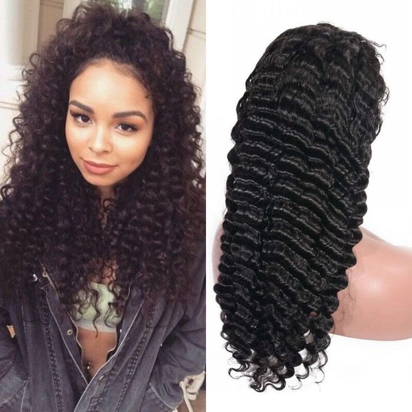indian human hair deep wave wigs natural color full machine made wig for women 8-26 inch, Black;brown
indian human hair deep wave wigs natural color full machine made wig for women 8-26 inch, Black;brown