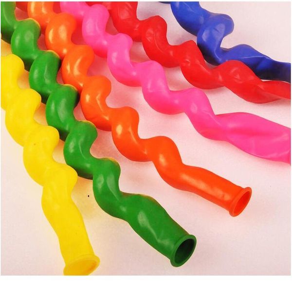 50pcs/lot Multicolor Screw Twist Spiral Latex Balloons Wedding Kids Birthday Party Decor Inflatable Toys Long Strip Ball Sqclgk