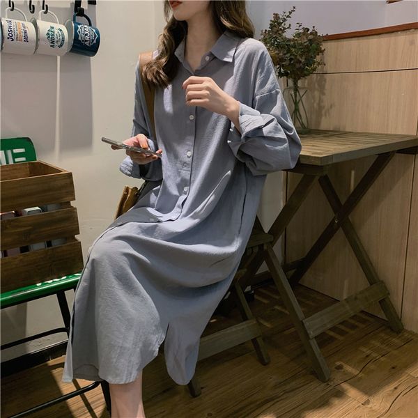 2021 New 2-color autumn with sleeve lady down color casual shirt long spring maxi dress women (cx1009 3IAJ, Black;gray
2021 New 2-color autumn with sleeve lady down color casual shirt long spring maxi dress women (cx1009 3IAJ, Black;gray