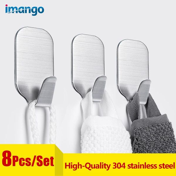 hooks & rails 8 pcs high-quality set strong no punch glue hook key kitchen door wall waterproof small sticky 304 stainless steel
hooks & rails 8 pcs high-quality set strong no punch glue hook key kitchen door wall waterproof small sticky 304 stainless steel