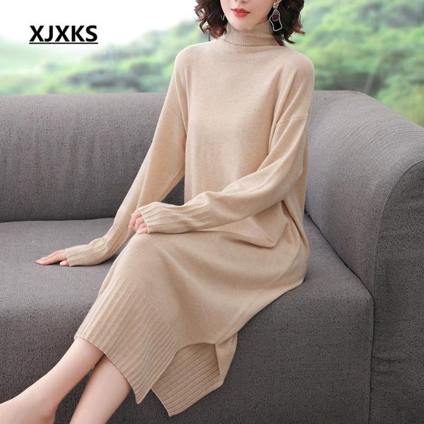 casual dresses xjxks high-end 100% pure wool knitted long sweater women pullover 2021 autumn winter warm dress, Black;gray
casual dresses xjxks high-end 100% pure wool knitted long sweater women pullover 2021 autumn winter warm dress, Black;gray