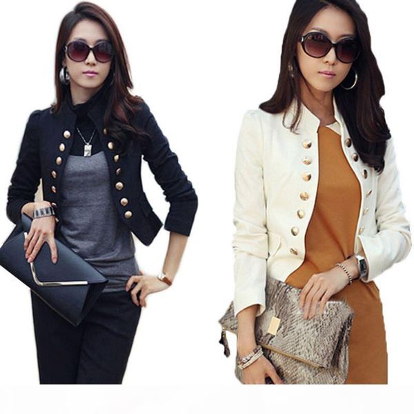 suit jacket female blazers feminino ladies blazers double breasted black women blazer long sleeve slim short jacket bl04, White;black
suit jacket female blazers feminino ladies blazers double breasted black women blazer long sleeve slim short jacket bl04, White;black