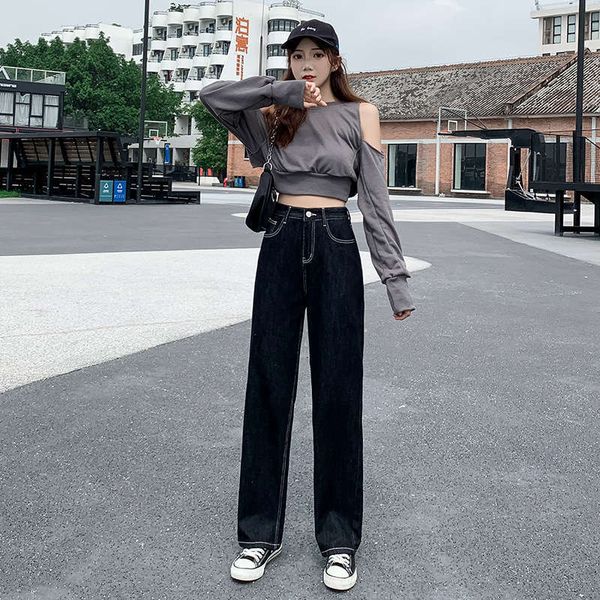 wide leg pants women's autumn and winter 2020 new korean version fashionable waisted slim high casual jeans, Blue
wide leg pants women's autumn and winter 2020 new korean version fashionable waisted slim high casual jeans, Blue