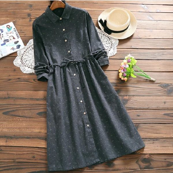 gorgeous slim winter spring retro women dress turn down collar print elbise vestidos de festa long sleeve string a line dresses, Black;gray
gorgeous slim winter spring retro women dress turn down collar print elbise vestidos de festa long sleeve string a line dresses, Black;gray