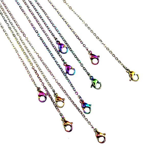 beauty1.6mm rainbow color 18\ chain necklace, Silver 
beauty1.6mm rainbow color 18\ chain necklace, Silver