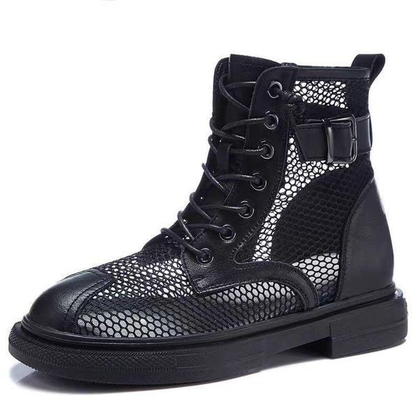 boots mesh women's summer breathable casual ladies motorcycle hollow out ankle, Black
boots mesh women's summer breathable casual ladies motorcycle hollow out ankle, Black