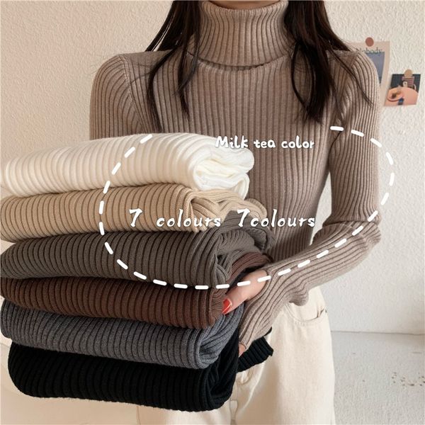 pile turtleneck sweater women's autumn winter all-match korean style outer wear and inner base thickened knitted top, White;black
pile turtleneck sweater women's autumn winter all-match korean style outer wear and inner base thickened knitted top, White;black