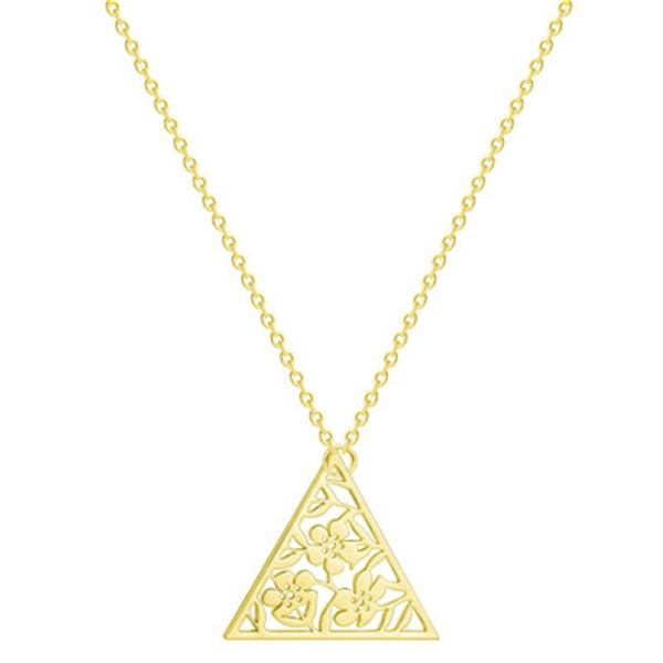pendant necklaces stainless steel triangle necklace fashion rose gold color flower geometry chains collier statement jewelry women, Silver
pendant necklaces stainless steel triangle necklace fashion rose gold color flower geometry chains collier statement jewelry women, Silver