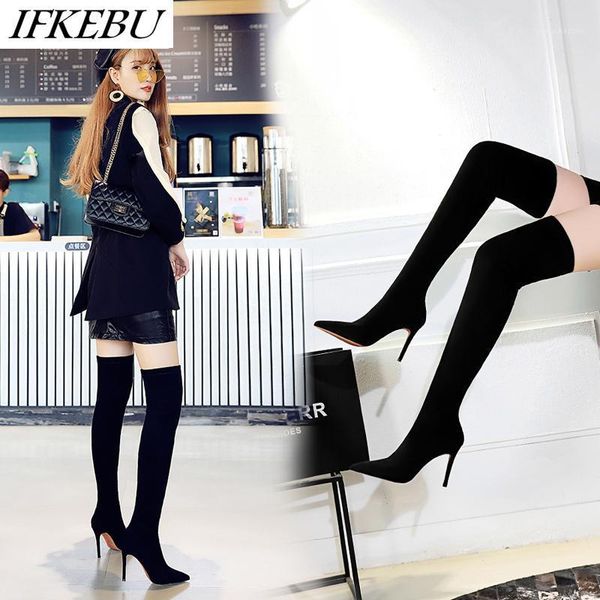 boots over the knee women high heels socks boot autumn winter thigh booties fashion pointed toe shoes zapatos de mujer1, Black
boots over the knee women high heels socks boot autumn winter thigh booties fashion pointed toe shoes zapatos de mujer1, Black