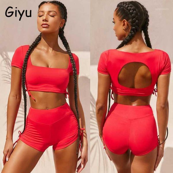 two piece dress giyu tracksuit 2 set women 2021 summer casual lace up crop shorts sets elegant hollow bodycon set1, White
two piece dress giyu tracksuit 2 set women 2021 summer casual lace up crop shorts sets elegant hollow bodycon set1, White