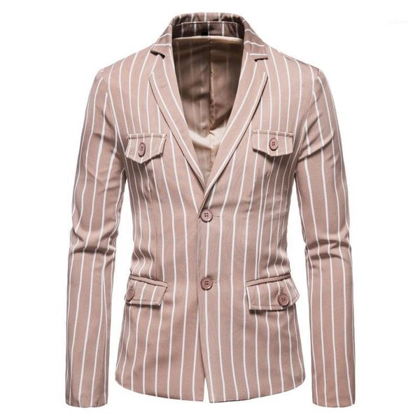 autumn men's new suit stripe long sleeve lapel single breaated pocket fashion casual british style male coat1, White;black
autumn men's new suit stripe long sleeve lapel single breaated pocket fashion casual british style male coat1, White;black