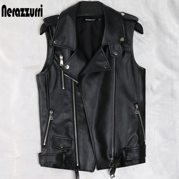 nerazzurri black short motorcycle vest leather for women zipper fall faux leather biker vest women plus size clothing for women 201030
nerazzurri black short motorcycle vest leather for women zipper fall faux leather biker vest women plus size clothing for women 201030