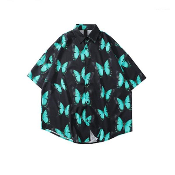 men's casual shirts summer high street drop shoulder short sleeve arc hem shirt full version butterfly print shirt1, White;black
men's casual shirts summer high street drop shoulder short sleeve arc hem shirt full version butterfly print shirt1, White;black