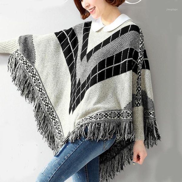 jaycosin new women elegant loose sweaters cloak tassel bat sleeve warm soft knitted angyle printed pullover office lady 1261, Black
jaycosin new women elegant loose sweaters cloak tassel bat sleeve warm soft knitted angyle printed pullover office lady 1261, Black