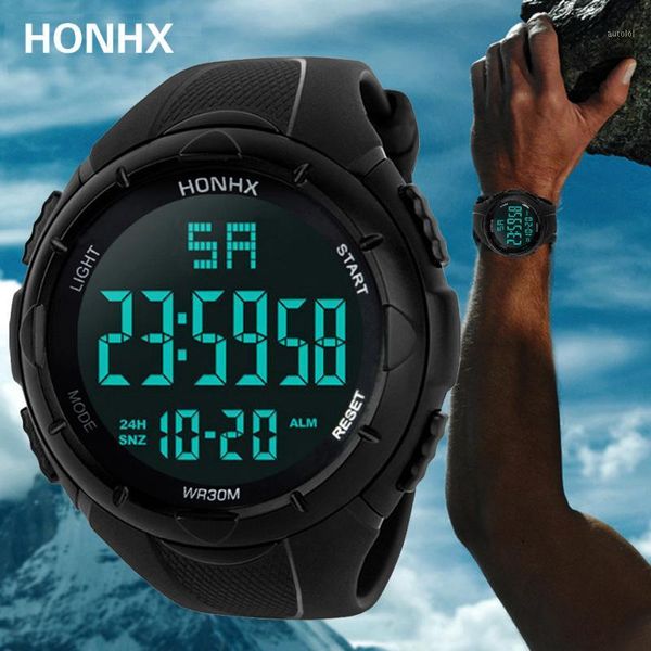 100% Brand New Luxury Men Analog Digital Sport Led Waterproof Wrist Watch Pc Material Sports Watch #41