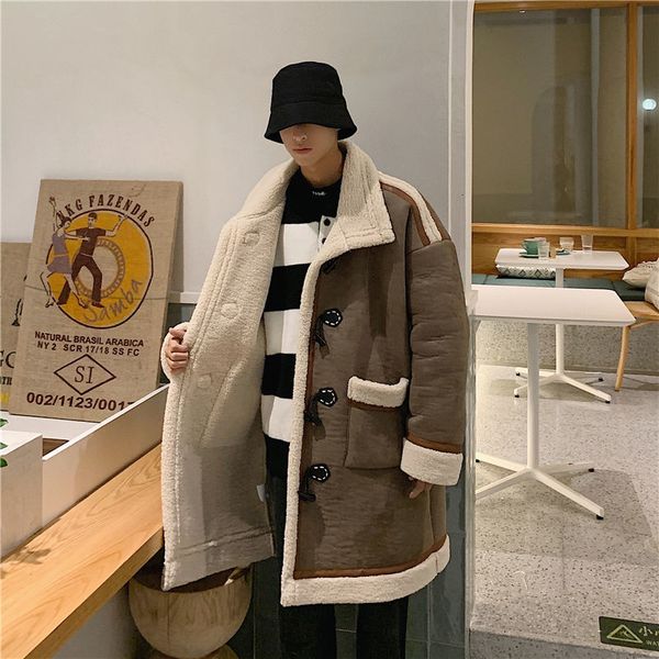 winter lamb fur men's parka warm fashion casual suede long coat men loose cotton thick jacket mens overcoat clothes m-2xl, Black
winter lamb fur men's parka warm fashion casual suede long coat men loose cotton thick jacket mens overcoat clothes m-2xl, Black