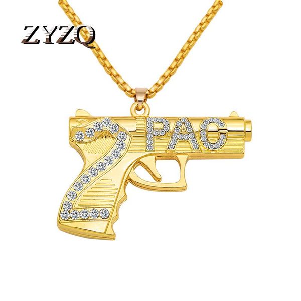 zyzq new exaggerated men's pendant necklace creative rhinestone 2pac pistol necklace hip hop street party jewelry, Silver
zyzq new exaggerated men's pendant necklace creative rhinestone 2pac pistol necklace hip hop street party jewelry, Silver
