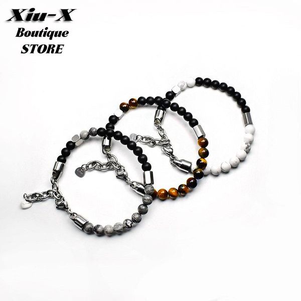 link, chain women's men's natural stone beads tiger eye bracelet for women men stainless steel & beaded bracelets bangles male jew, Black
link, chain women's men's natural stone beads tiger eye bracelet for women men stainless steel & beaded bracelets bangles male jew, Black