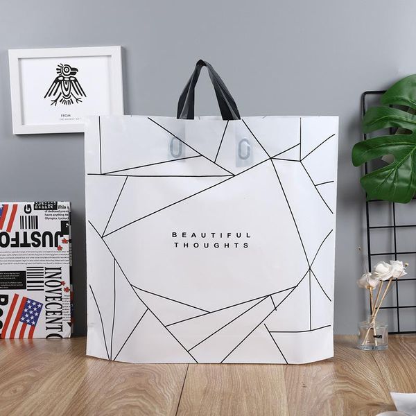 gift wrap 50pcs thick large plastic bags with handle fashion black and white stripes clothing store packaging wedding candy bag
gift wrap 50pcs thick large plastic bags with handle fashion black and white stripes clothing store packaging wedding candy bag
