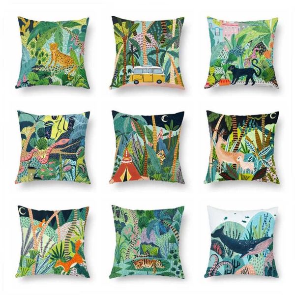 cushion/decorative pillow tropical rain forest polyester cover whale leopard print living room decoration cushion home
cushion/decorative pillow tropical rain forest polyester cover whale leopard print living room decoration cushion home