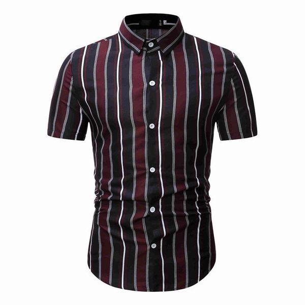 social shirt personality stripe print blouse male casual fashion slim fit shirts summer new arrival drop shipping, White;black
social shirt personality stripe print blouse male casual fashion slim fit shirts summer new arrival drop shipping, White;black