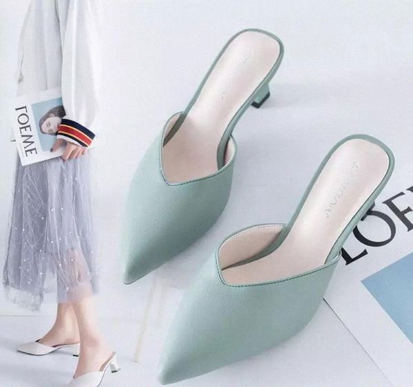 white spring office shoes women high heels pump 5cm slip on sandals sandalias comfortable ladies tenis white high heels #y85n, Black