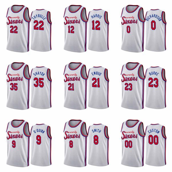 custom 2020 retro white style jerseys 22 thybulle 12 harris 0 richardson 35 shayok 21 embiid 23 burke 9 o'quinn basketball jersey, Black;red
custom 2020 retro white style jerseys 22 thybulle 12 harris 0 richardson 35 shayok 21 embiid 23 burke 9 o'quinn basketball jersey, Black;red
