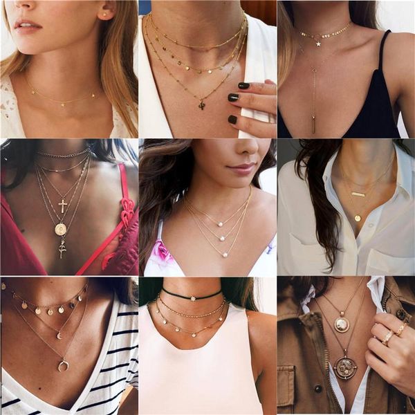 pendant necklaces wukalo gold color chain tassel star choker necklace for women boho chocker pendants on neck collier femme jewelry, Silver
pendant necklaces wukalo gold color chain tassel star choker necklace for women boho chocker pendants on neck collier femme jewelry, Silver