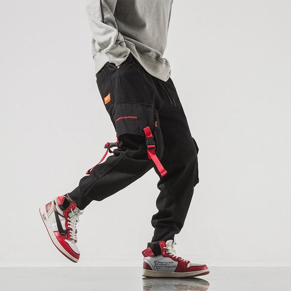 men's pants 2021 streetwear cool pocket loose men hiphop fashion joggers trousers hombre male casual cargo, Black
men's pants 2021 streetwear cool pocket loose men hiphop fashion joggers trousers hombre male casual cargo, Black