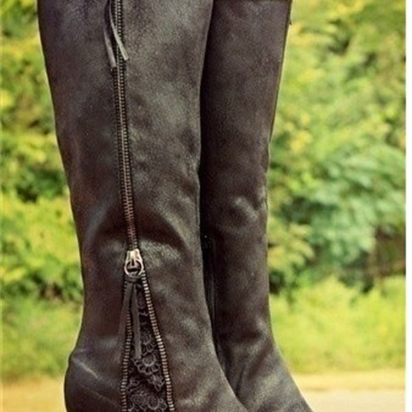 2020 leather bangs on the knee high heels zipper winter boots round toe femme cowboy zapatos feminine ml1u, Black
2020 leather bangs on the knee high heels zipper winter boots round toe femme cowboy zapatos feminine ml1u, Black