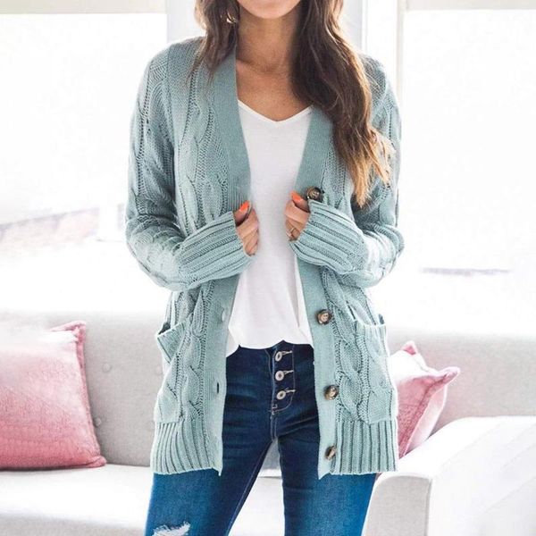 women sweater 2020 new autumn/winter fashion women cardigans long sleeve button sweater casual solid long cardigan, White
women sweater 2020 new autumn/winter fashion women cardigans long sleeve button sweater casual solid long cardigan, White