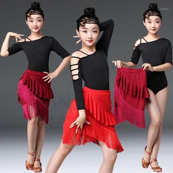 new fringe latin dance dress for girls child salsa tango ballroom dancing dress competition costume kids practice dance clothes1, Black;red
new fringe latin dance dress for girls child salsa tango ballroom dancing dress competition costume kids practice dance clothes1, Black;red