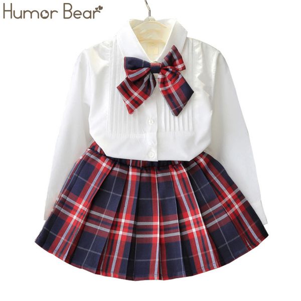 humor bear autumn kids baby girl clothes long sleeve t-shirt+grid skirt +bowknot casual 3pcs suits student girls' clothing sets y200623, White
humor bear autumn kids baby girl clothes long sleeve t-shirt+grid skirt +bowknot casual 3pcs suits student girls' clothing sets y200623, White
