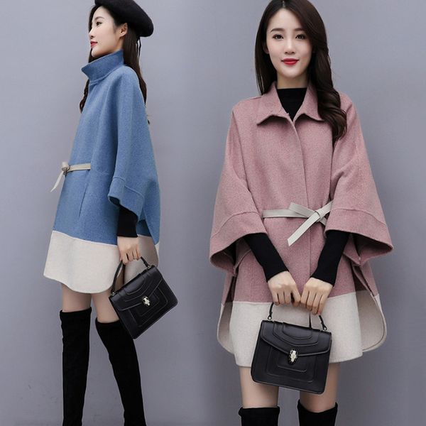 plus size women cloak color-block wool coat autumn jacket new korean women's winter casual woolen coats long overcoat 3xl, Black
plus size women cloak color-block wool coat autumn jacket new korean women's winter casual woolen coats long overcoat 3xl, Black