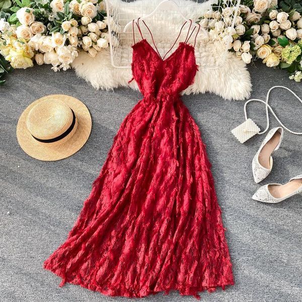 2021 summer women strap maxi dress v neck floral lace hollow out party dress a-line backless long evening sundress, Black;gray
2021 summer women strap maxi dress v neck floral lace hollow out party dress a-line backless long evening sundress, Black;gray