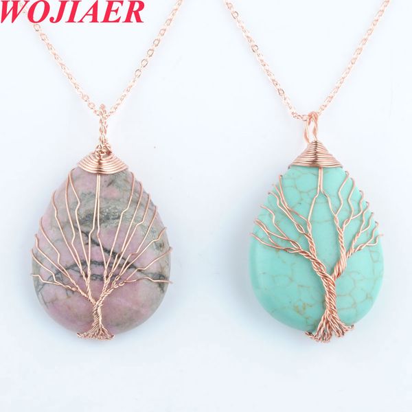 wojiaer natural quartz opal stone rose gold handmade tree of life wrapped drop pendant necklace shaped crystal reiki bo901, Silver
wojiaer natural quartz opal stone rose gold handmade tree of life wrapped drop pendant necklace shaped crystal reiki bo901, Silver