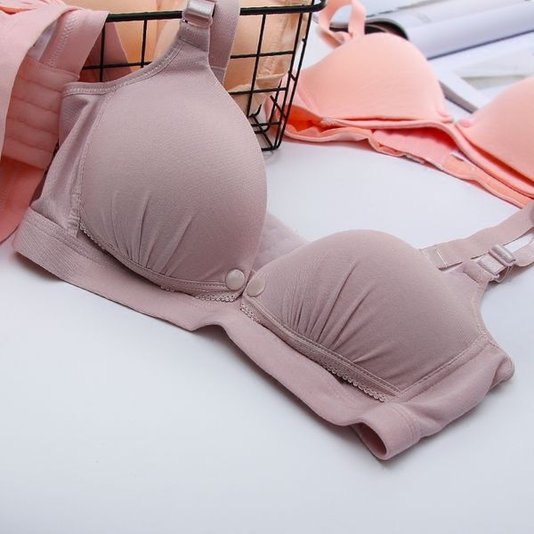 summer type pregnant underwear gathered anti sagging pure cotton thin mold cup front open button breast feeding bra, White
summer type pregnant underwear gathered anti sagging pure cotton thin mold cup front open button breast feeding bra, White