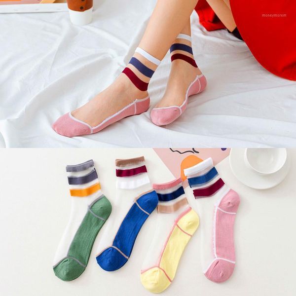 4 pairs women socks summer new female cotton candy color patchwork socks striped girls cute transparent short1, Black;white
4 pairs women socks summer new female cotton candy color patchwork socks striped girls cute transparent short1, Black;white