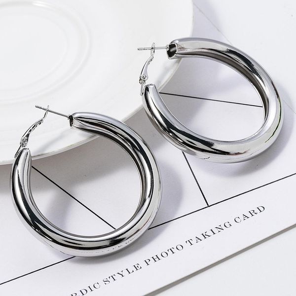 1 pair 50mm punk rock hoop earrings minimalist thick tube hyperbole fashion big gold alloy round circle hoop ear rings simple sqczis, Golden
1 pair 50mm punk rock hoop earrings minimalist thick tube hyperbole fashion big gold alloy round circle hoop ear rings simple sqczis, Golden