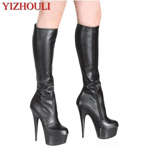 classics round toe black matte pu platform boots clubbing 15cm high-heeled shoes 6 inch lady fashion knee high boots1
classics round toe black matte pu platform boots clubbing 15cm high-heeled shoes 6 inch lady fashion knee high boots1
