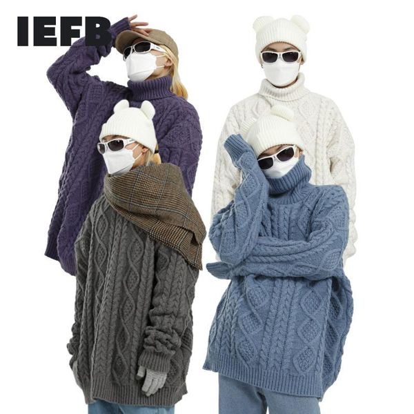 men's sweaters iefb wear turtleneck warm thick wovn pattern pullover sweater 2021 autumn winter korean fashion loose kintwear 9y5039, White;black
men's sweaters iefb wear turtleneck warm thick wovn pattern pullover sweater 2021 autumn winter korean fashion loose kintwear 9y5039, White;black