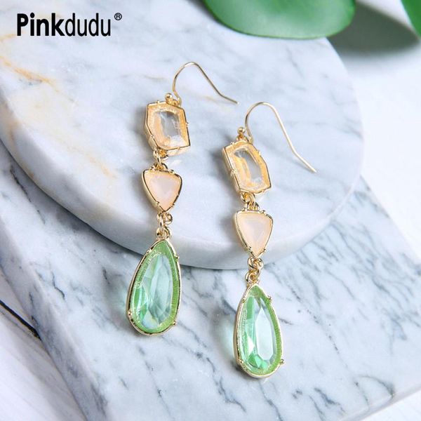 pinkdudu fashion green natural stone dangle earrings boho long blue crystal statement tear drop earrings jewelry for women pd040, Silver
pinkdudu fashion green natural stone dangle earrings boho long blue crystal statement tear drop earrings jewelry for women pd040, Silver