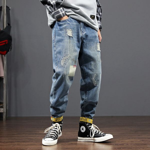 2021 new new male fashion designer retro-blue slacks denim wide leg hare shredded pants hip torn jeans kmi4
2021 new new male fashion designer retro-blue slacks denim wide leg hare shredded pants hip torn jeans kmi4