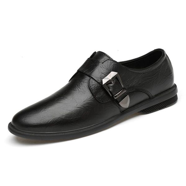 dress shoes men's genuine leather italian gentleman round toe monk plus size formal comfy business office suit, Black
dress shoes men's genuine leather italian gentleman round toe monk plus size formal comfy business office suit, Black