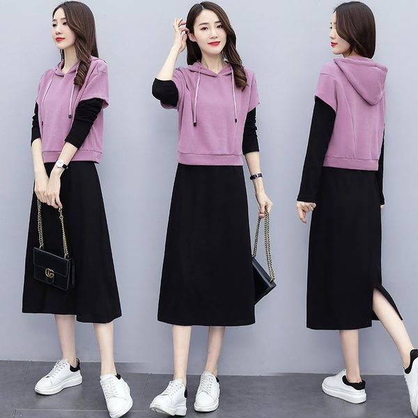 dresses for women casual long sleeve vintage plus size clothing korean fashion clothes for women 2020 fall sets midi hoodie, Black;gray
dresses for women casual long sleeve vintage plus size clothing korean fashion clothes for women 2020 fall sets midi hoodie, Black;gray