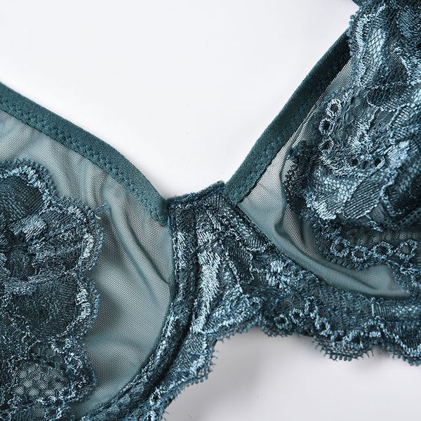 in spring and summer lace underwear without sponge gathered thin adjustable large bra shows small, Red;black
in spring and summer lace underwear without sponge gathered thin adjustable large bra shows small, Red;black