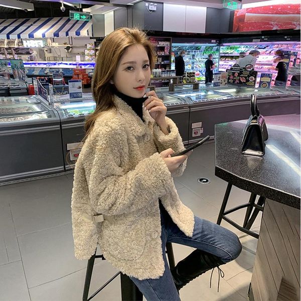 small lapel lamb hair net red popular jacket ladies autumn and winter 2020 new solid color casual all-match jacket, Black
small lapel lamb hair net red popular jacket ladies autumn and winter 2020 new solid color casual all-match jacket, Black